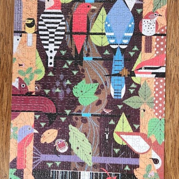 Charley Harper 1000 Piece Jigsaw Puzzle Birducopia Birds Jigsaw Puzzle Bird Blue - Picture 14 of 16